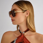 Aire Venatici Sunglasses (Gold/Khaki Mono)