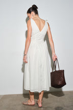 Biarritz Cotton Poplin Corset Waist Maxi Dress