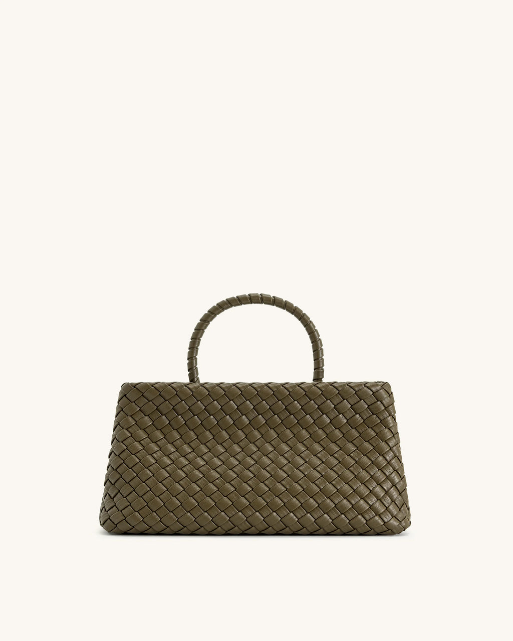 JW Pei Elora Woven Tote Bag (Dark Olive)