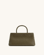 JW Pei Elora Woven Tote Bag (Dark Olive)