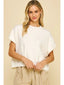 Dropped Shoulder Sweater Top (Ivory)