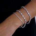 Sahira Annie Dainty Tennis Bracelet - Silver