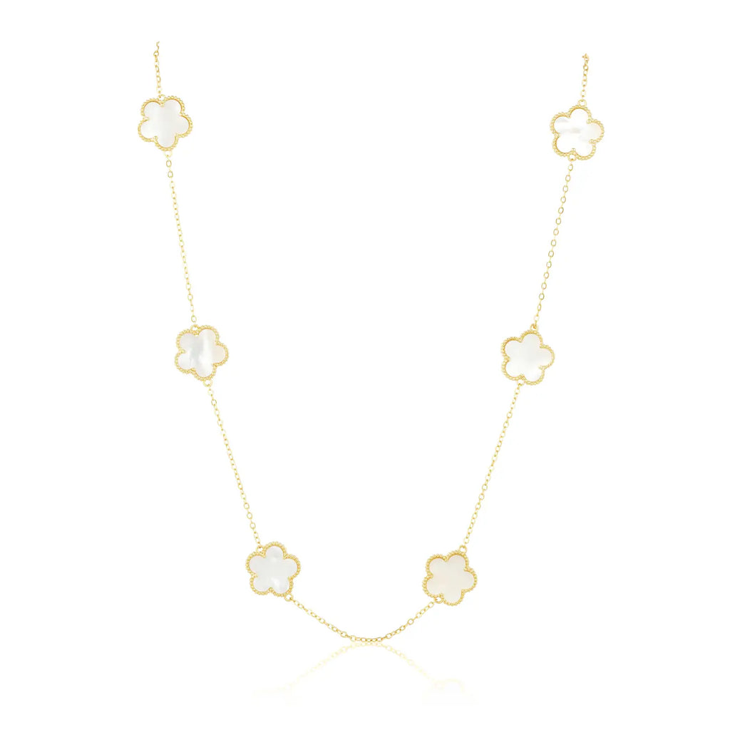 Sahira Adeline Clover Mother of Pearl Necklace