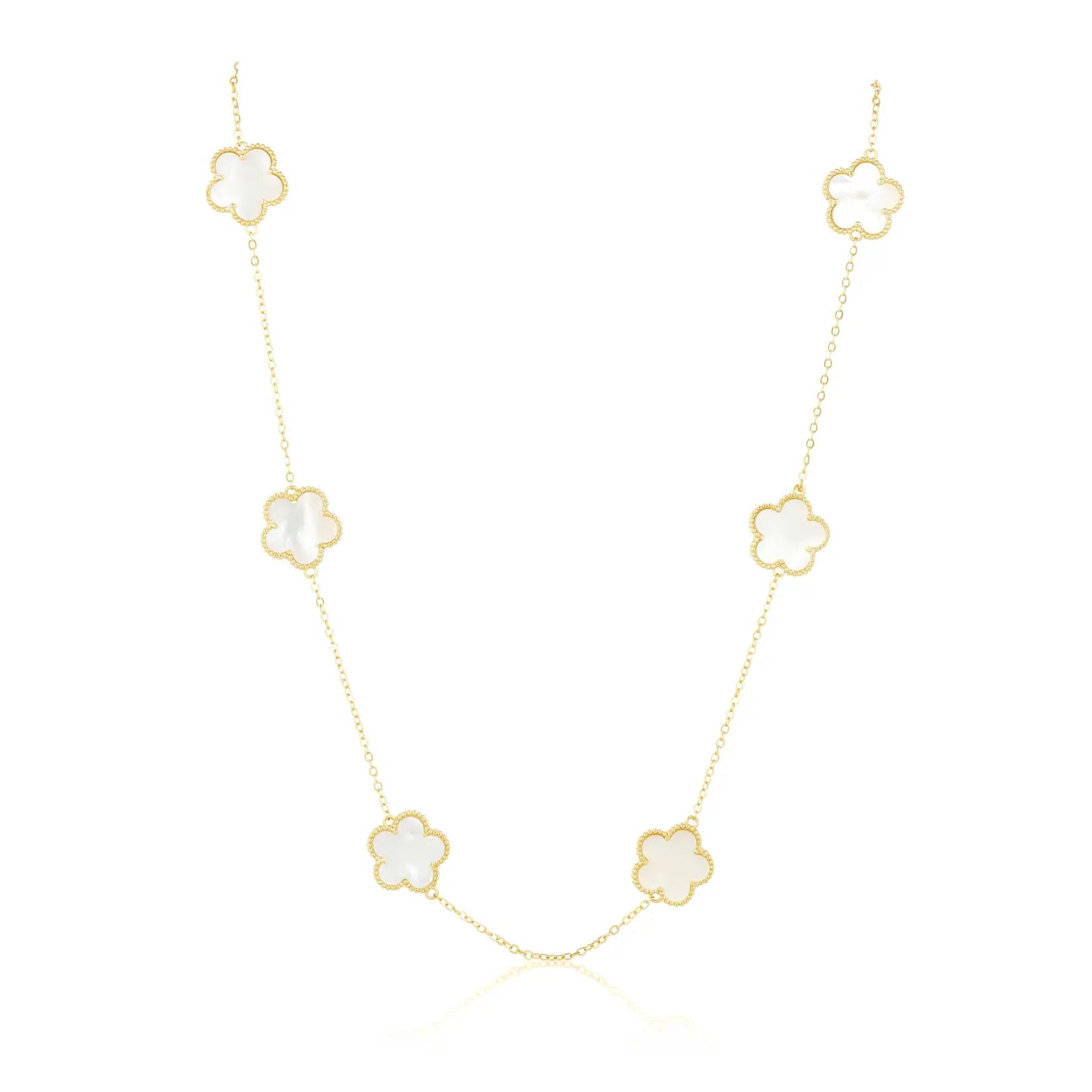 Sahira Adeline Clover Mother of Pearl Necklace