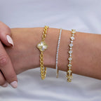 Sahira Annie Dainty Tennis Bracelet - Silver