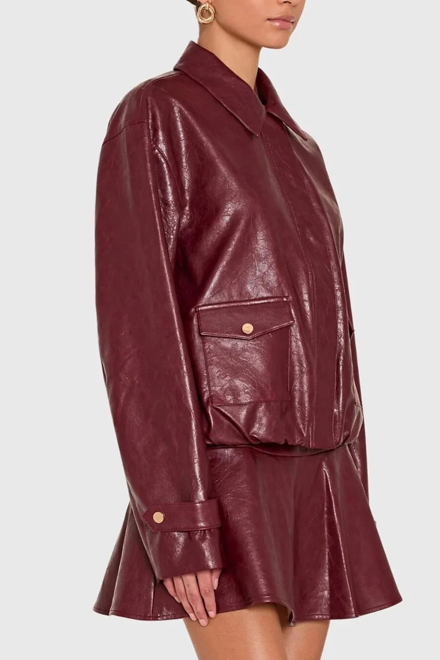 Amanda Uprichard Karla Jacket (Burgundy)