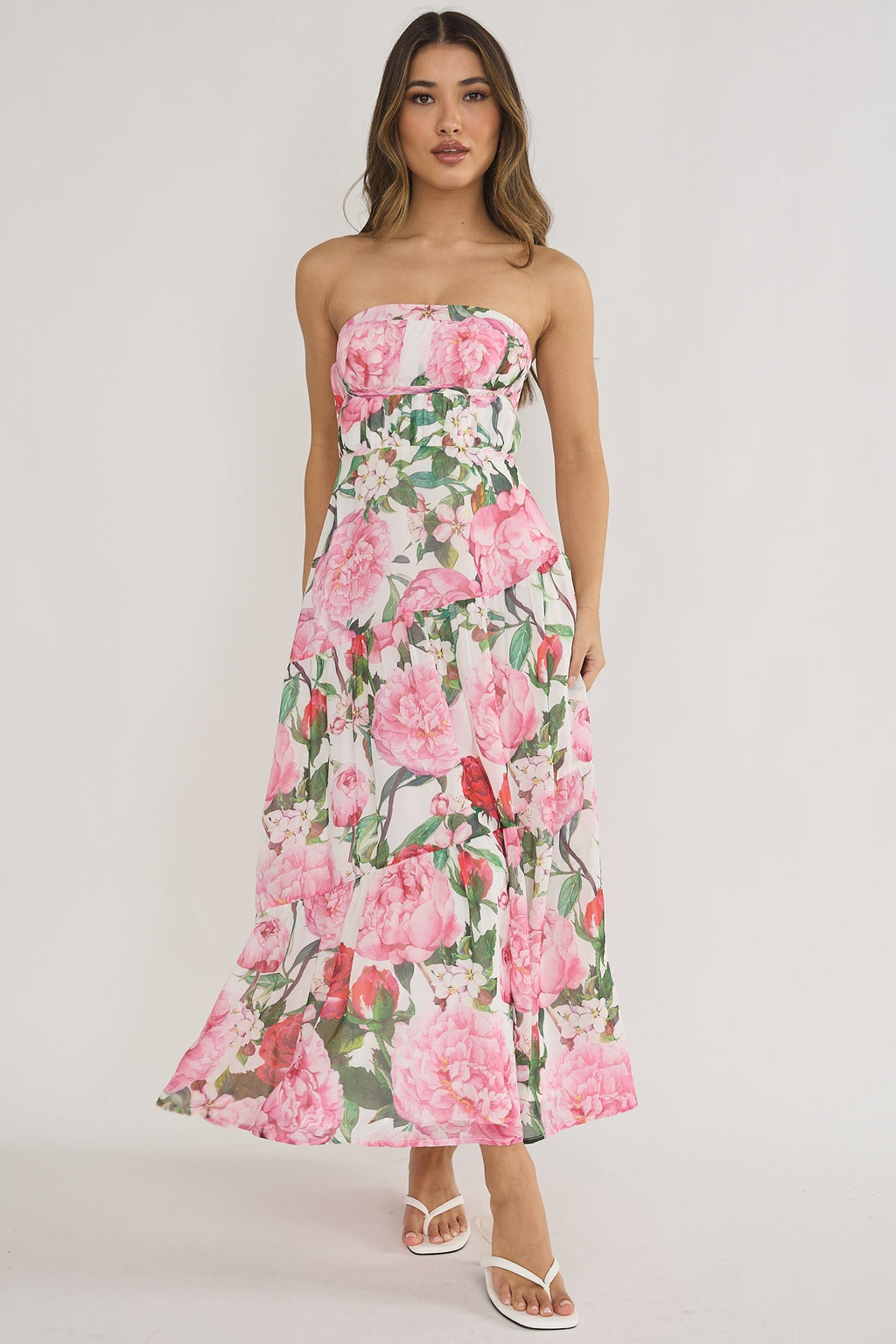 Peony Garden Midi Dress