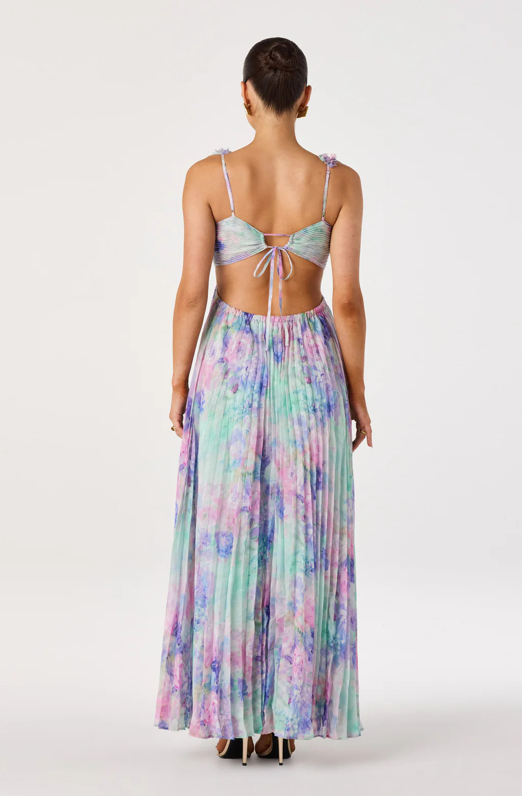 ASTR The Label Emese Floral Cutout Maxi Dress