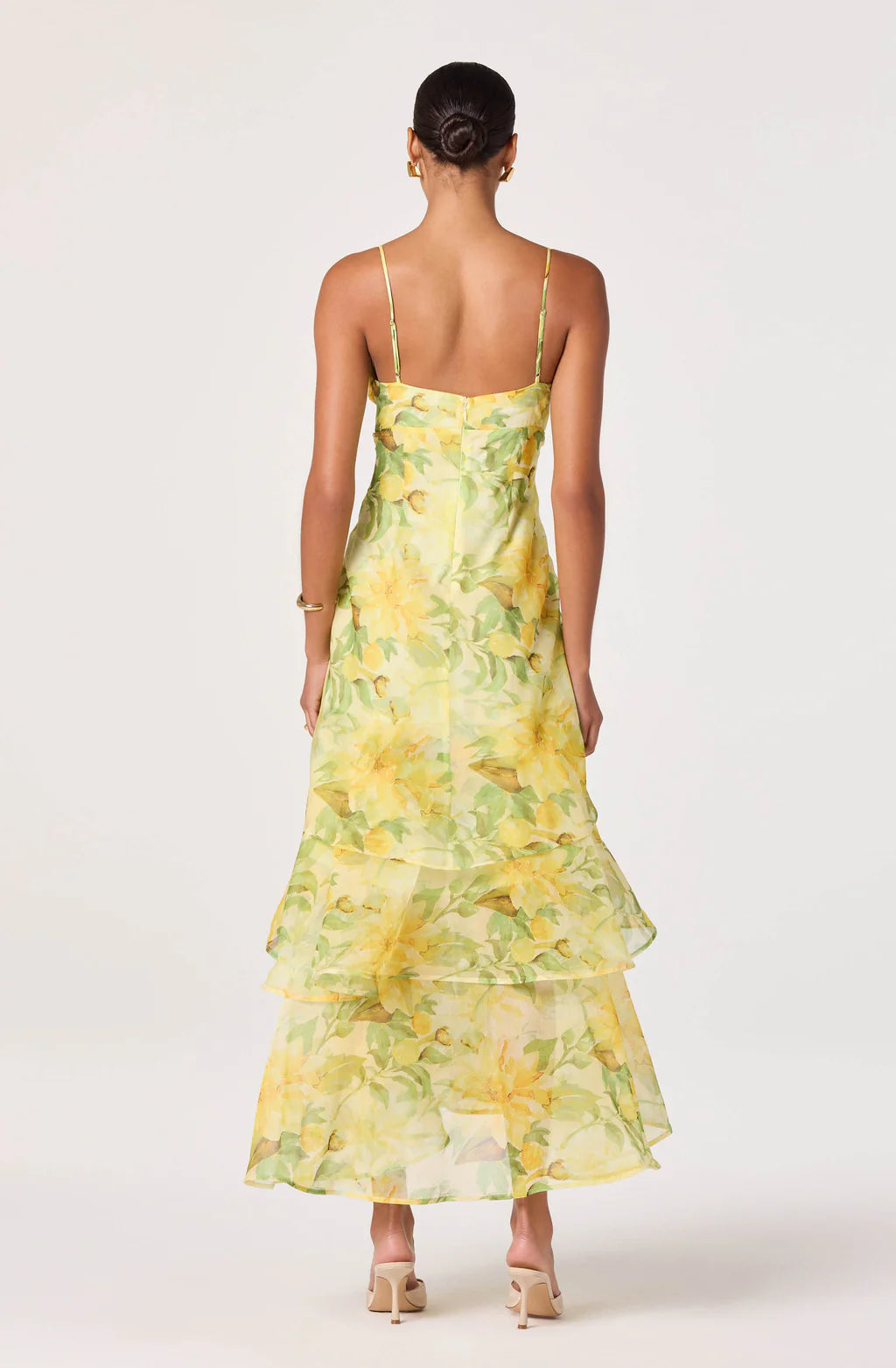 ASTR The Label Alison Floral Tiered Drop Waist Maxi Dress