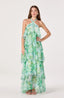 ASTR The Label Daiga Floral Halter Tiered Dress