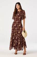 ASTR The Label Aria Floral Butterfly Sleeve Maxi Dress