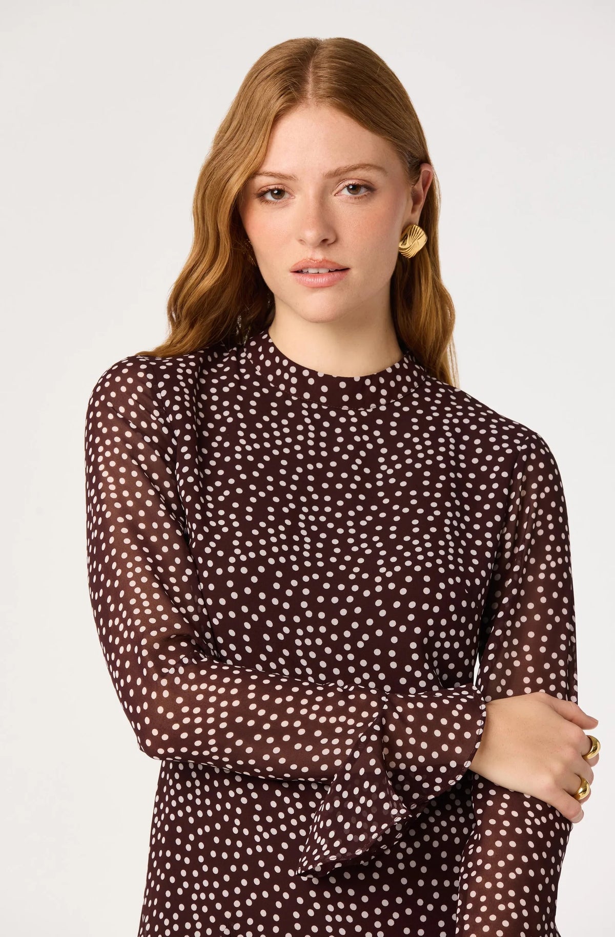 ASTR The Label Tasha Polka Dot Mini Dress