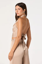 ASTR The Label Ivana Satin Cowl Halter Top