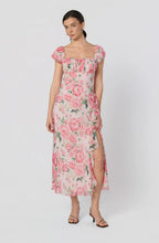 ASTR The Label Florence Floral Puff Sleeve Midi Dress