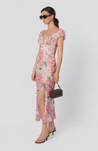 ASTR The Label Florence Floral Puff Sleeve Midi Dress