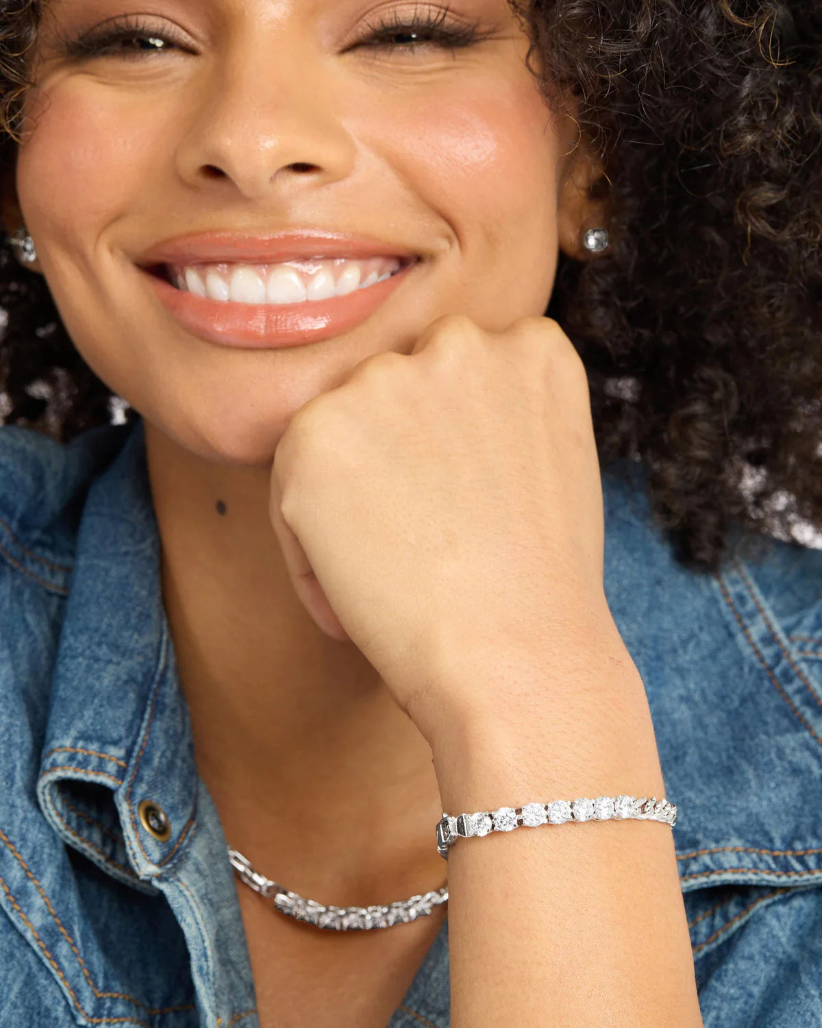 Melinda Maria Julian Loves Diamonds Bracelet 5mm (Silver) Main image