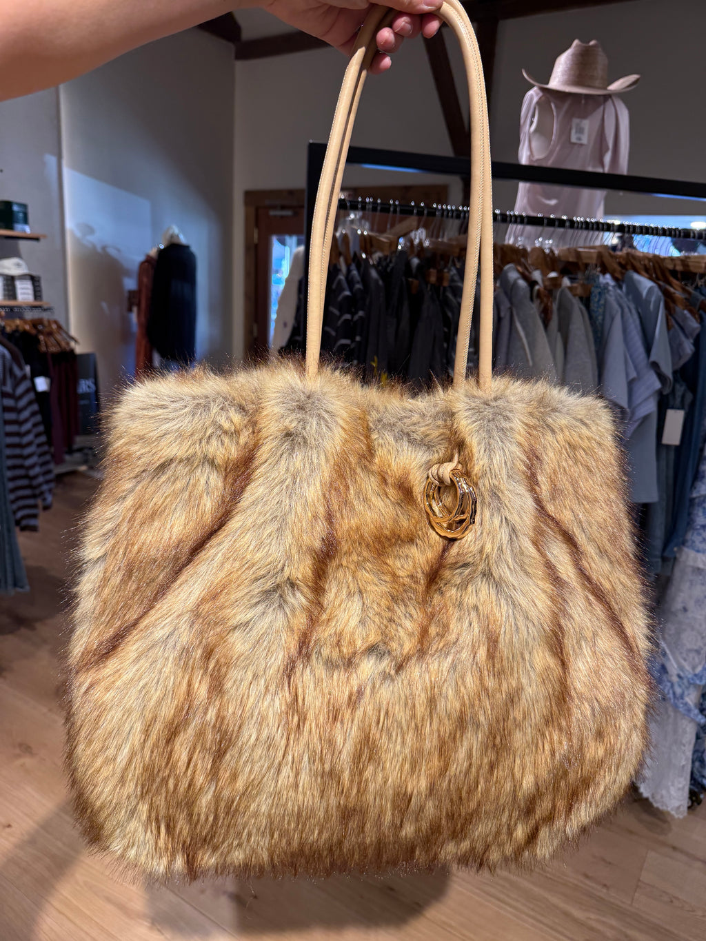 Dolce Vita Faux Fur Noor Tote (Multi)