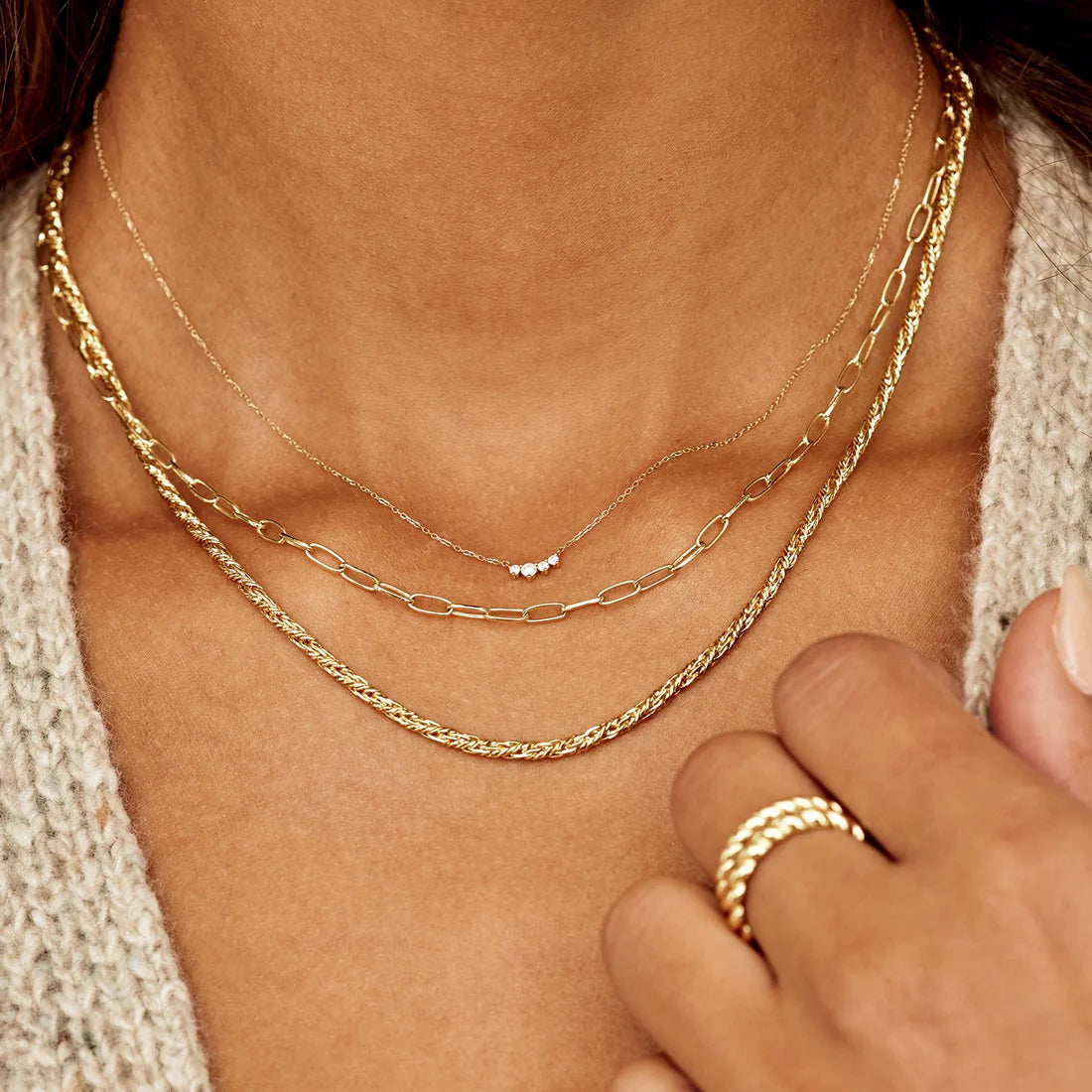 Gorjana Parker Mini Necklace (Gold)