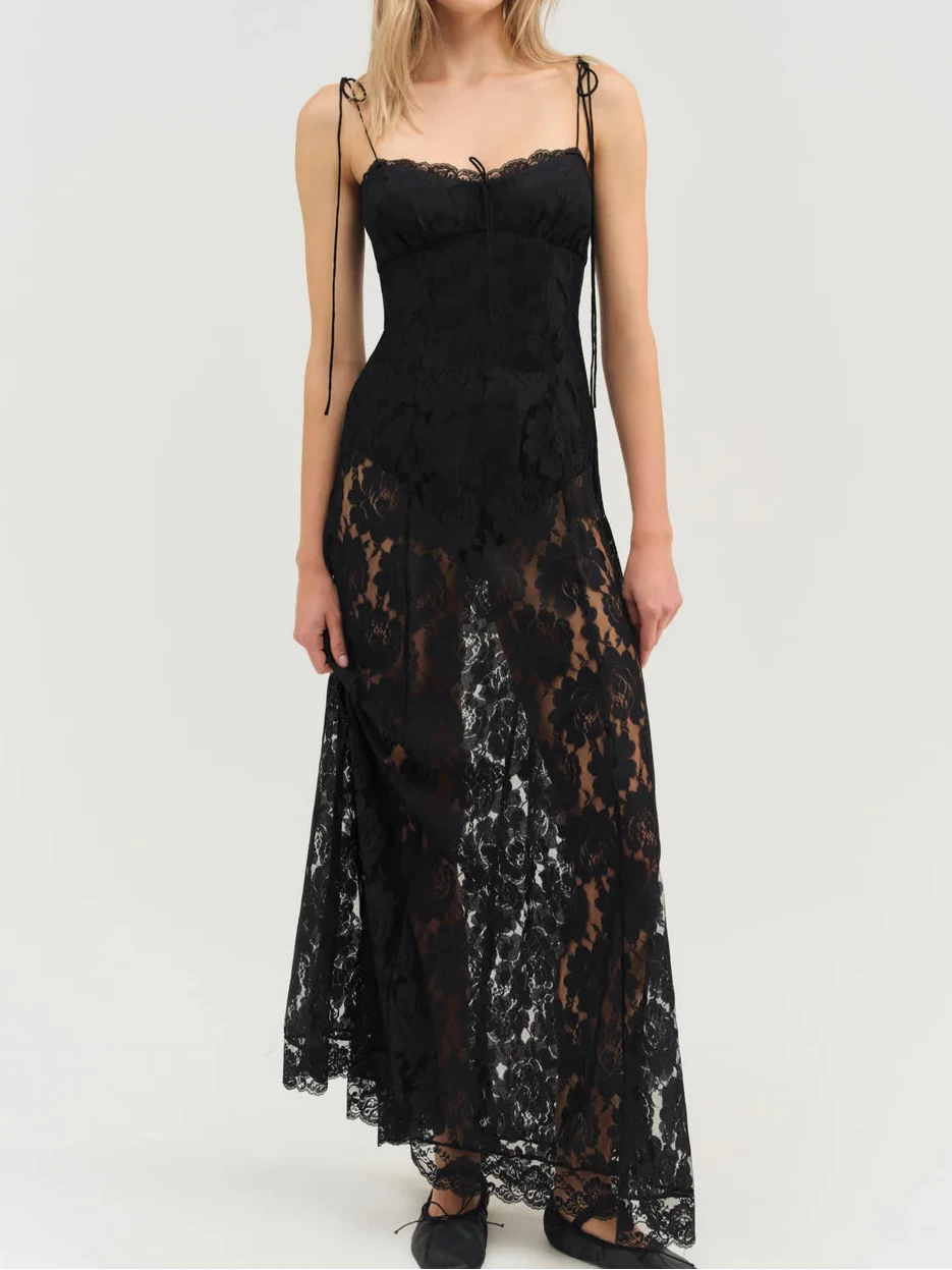 For Love & Lemons Claudia Rose Lace Maxi Dress Main image