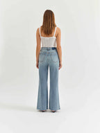 Daze Denim Far Out High Rise Wide Leg In Fools Gold