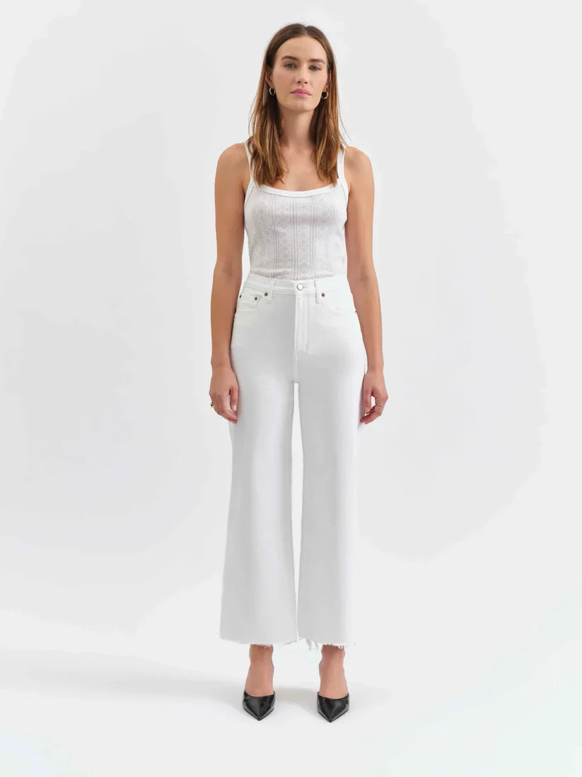 Daze Denim Pleaser High Rise Wide Ankle Jean (Lamb) Main image