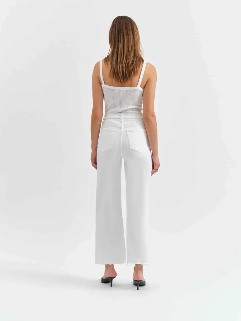 Daze Denim Pleaser High Rise Wide Ankle Jean (Lamb) Secondary image