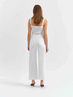 Daze Denim Pleaser High Rise Wide Ankle Jean (Lamb)
