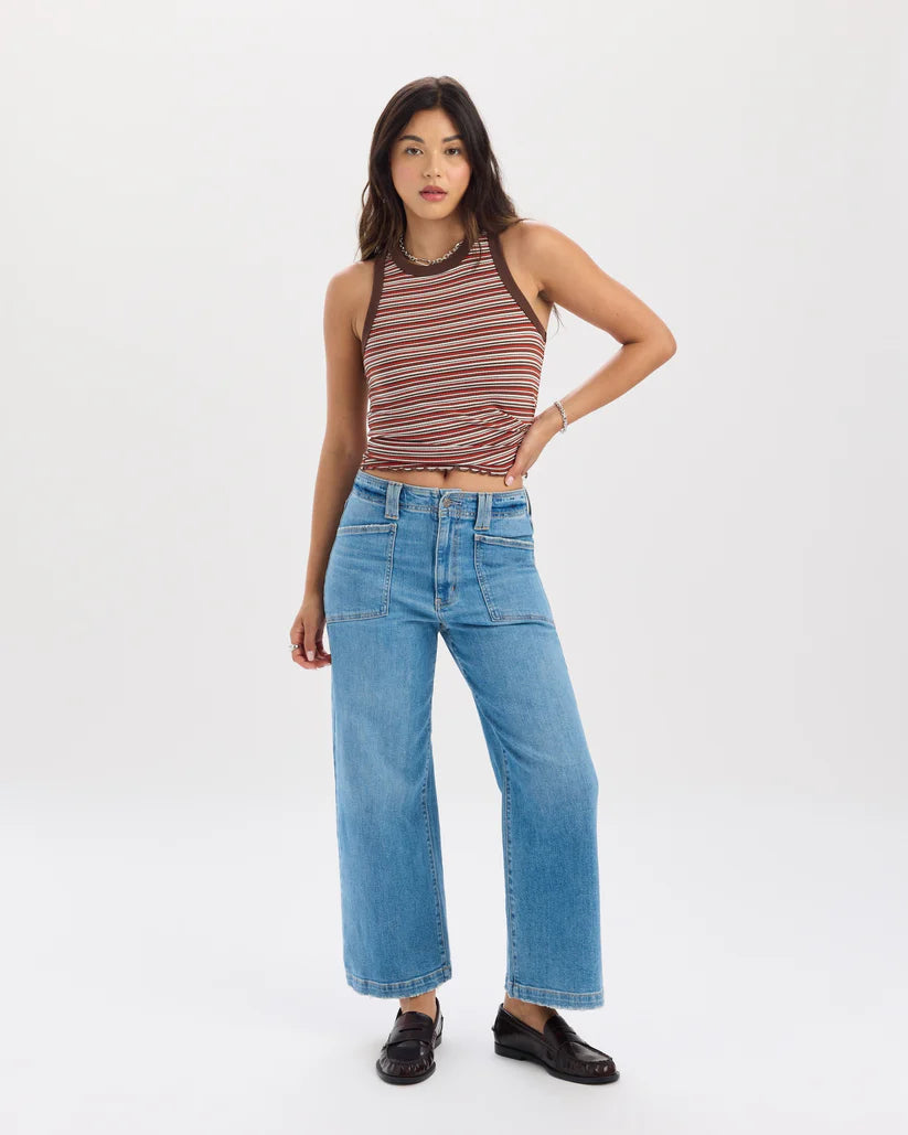 Daze Denim Valley Girl Wide Leg Ankle Jeans