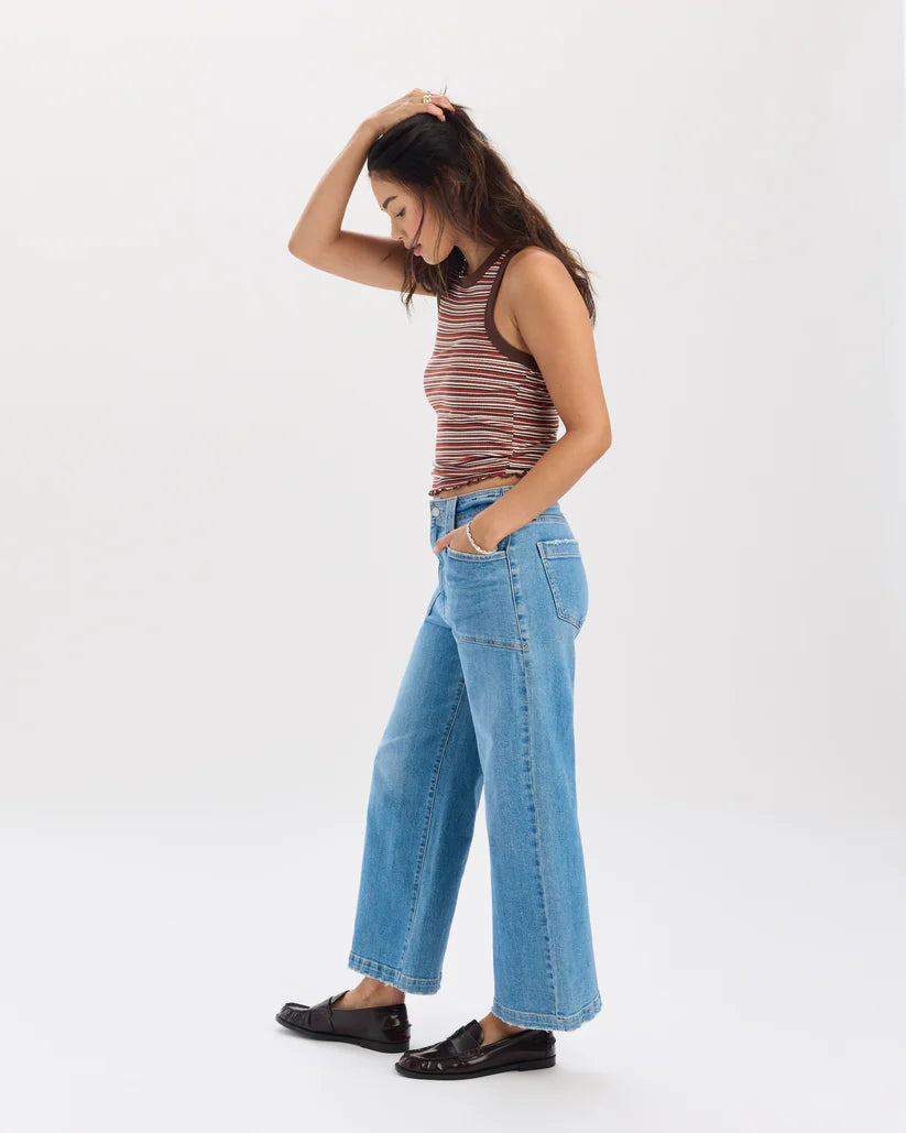 Daze Denim Valley Girl Wide Leg Ankle Jeans Secondary image