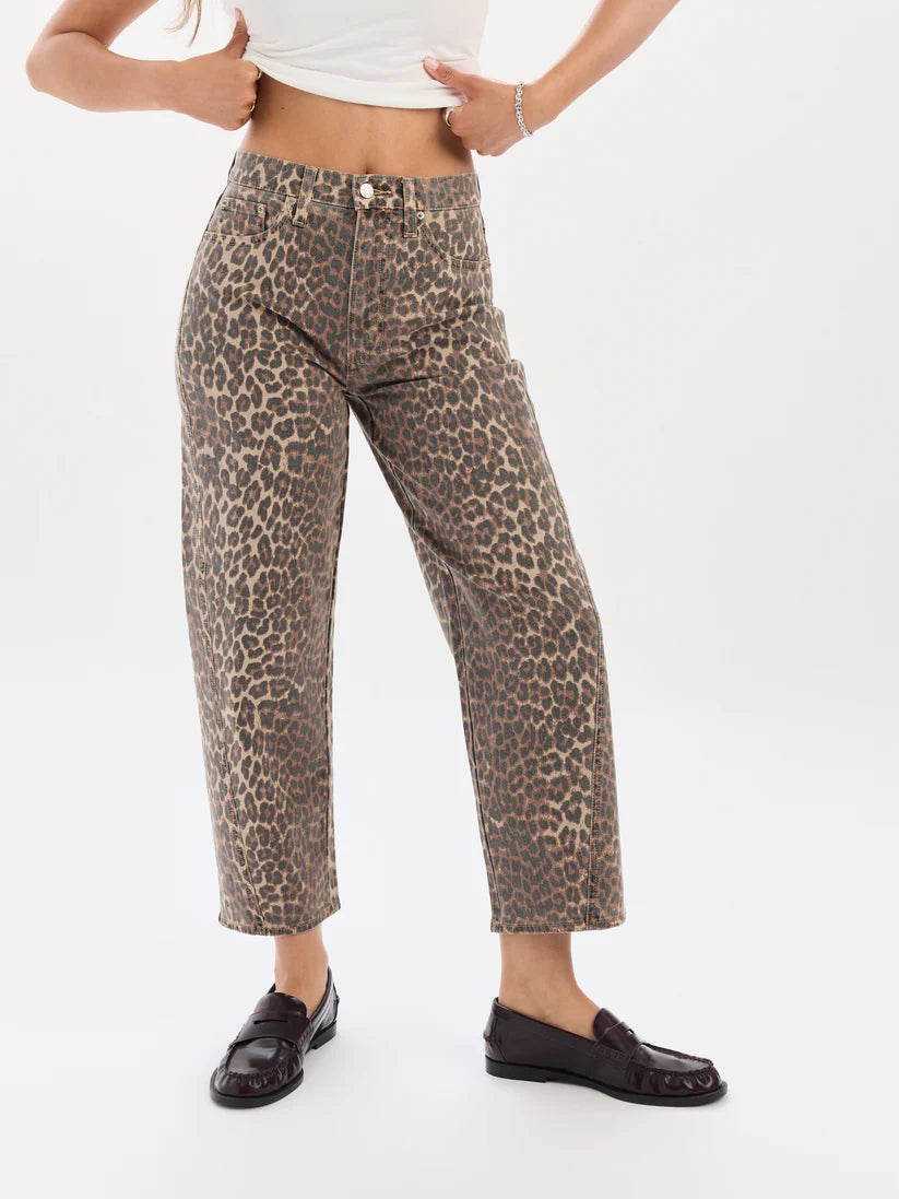 Daze Denim Westward High Rise Barrel Leg Jeans (Cool Cat)