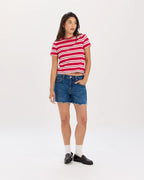 Daze Denim Crossroads Mid Rise Loose Short in Currents