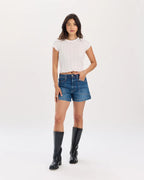 Daze Denim Valley Girl High Rise Shorts In Manhattan