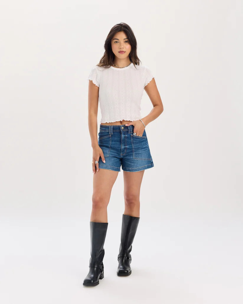 Daze Denim Valley Girl High Rise Shorts In Manhattan Main image