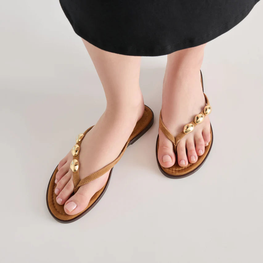 Dolce Vita Juny Teak Suede Sandals