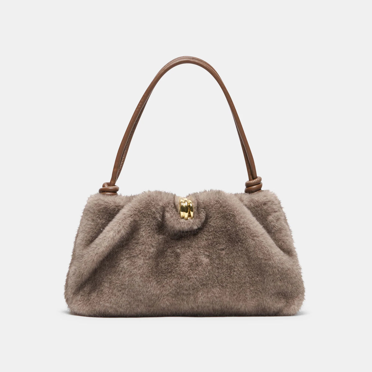 Dolce Vita Ravel Grey Faux Fur Bag