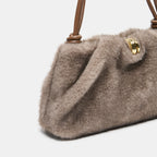 Dolce Vita Ravel Grey Faux Fur Bag