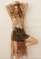 Spell Damask Mini Skirt