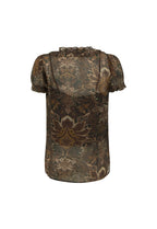 Spell Damask Short Sleeve Blouse