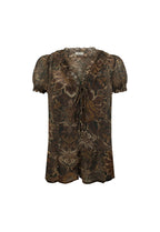Spell Damask Short Sleeve Blouse