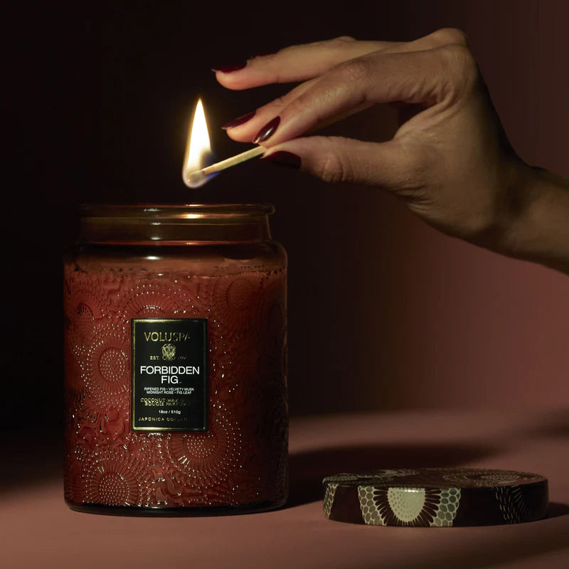 Voluspa Forbidden Fig Large Jar Candle