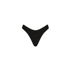 Kulani Kinis Twilight Black Wide Bind High Leg Thong Bikini Bottom