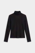 Good American The Sheer Rib Turtleneck (Black)