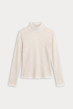 Good American The Sheer Rib Turtleneck (Pearl)