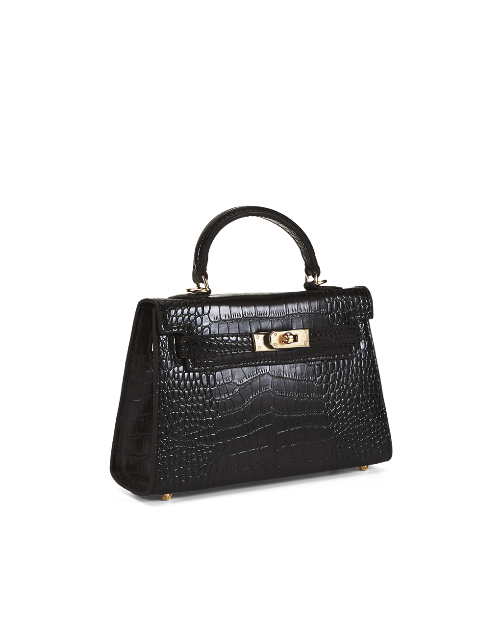 Billini Hariette Handle Bag (Dark Cacao Croc)