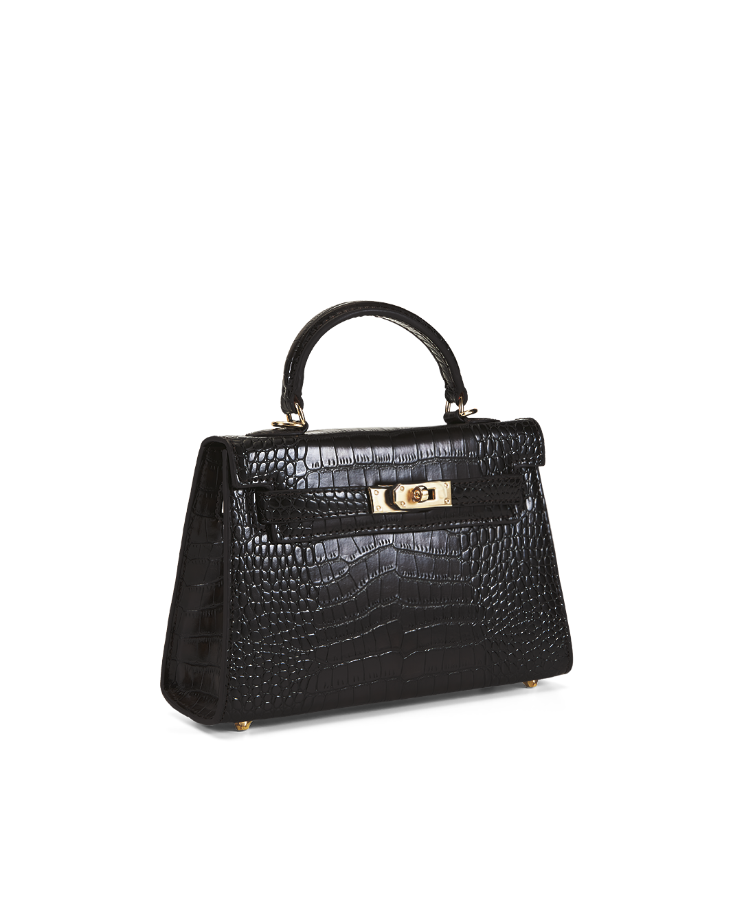 Billini Hariette Handle Bag (Dark Cacao Croc)