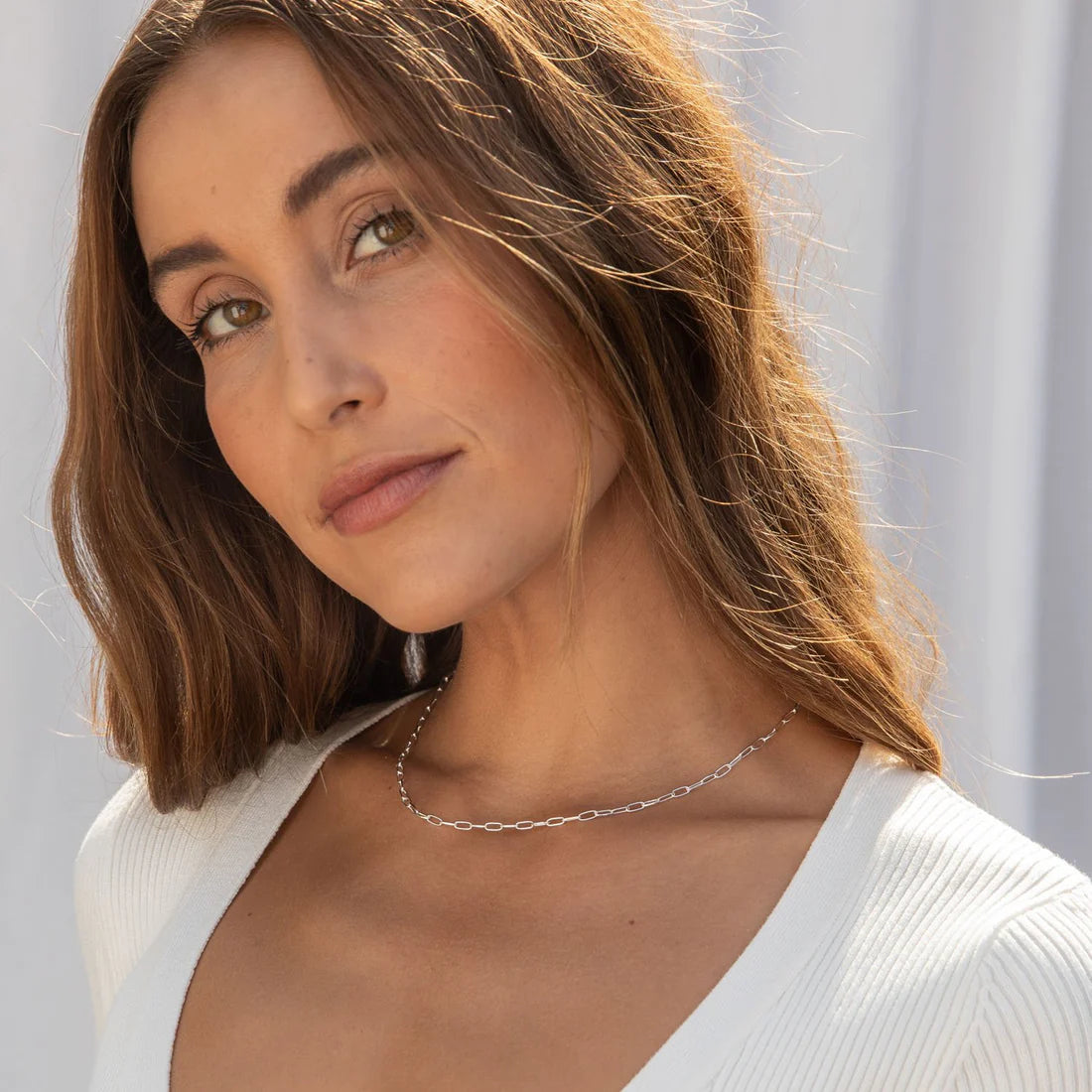 Gorjana Parker Mini Necklace (Silver)