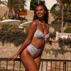 Kulani Kinis Mermaid Garden High Hip Cheeky Bikini Bottom