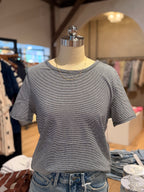Black Thin Stripe Baby Tee
