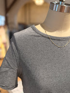 Black Thin Stripe Baby Tee