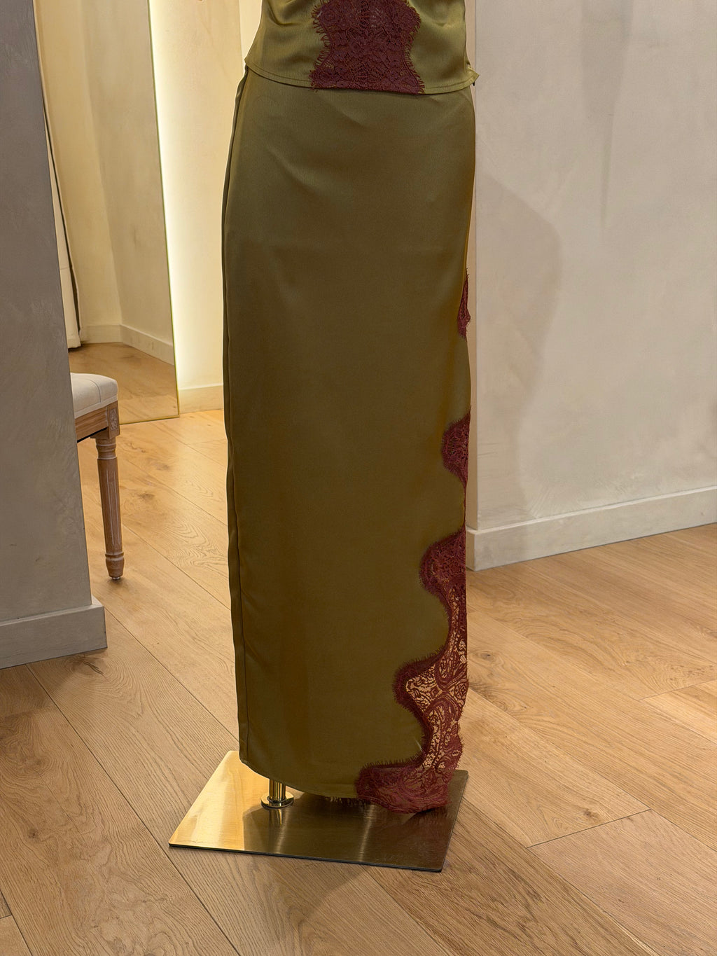 Olive You Satin Skirt